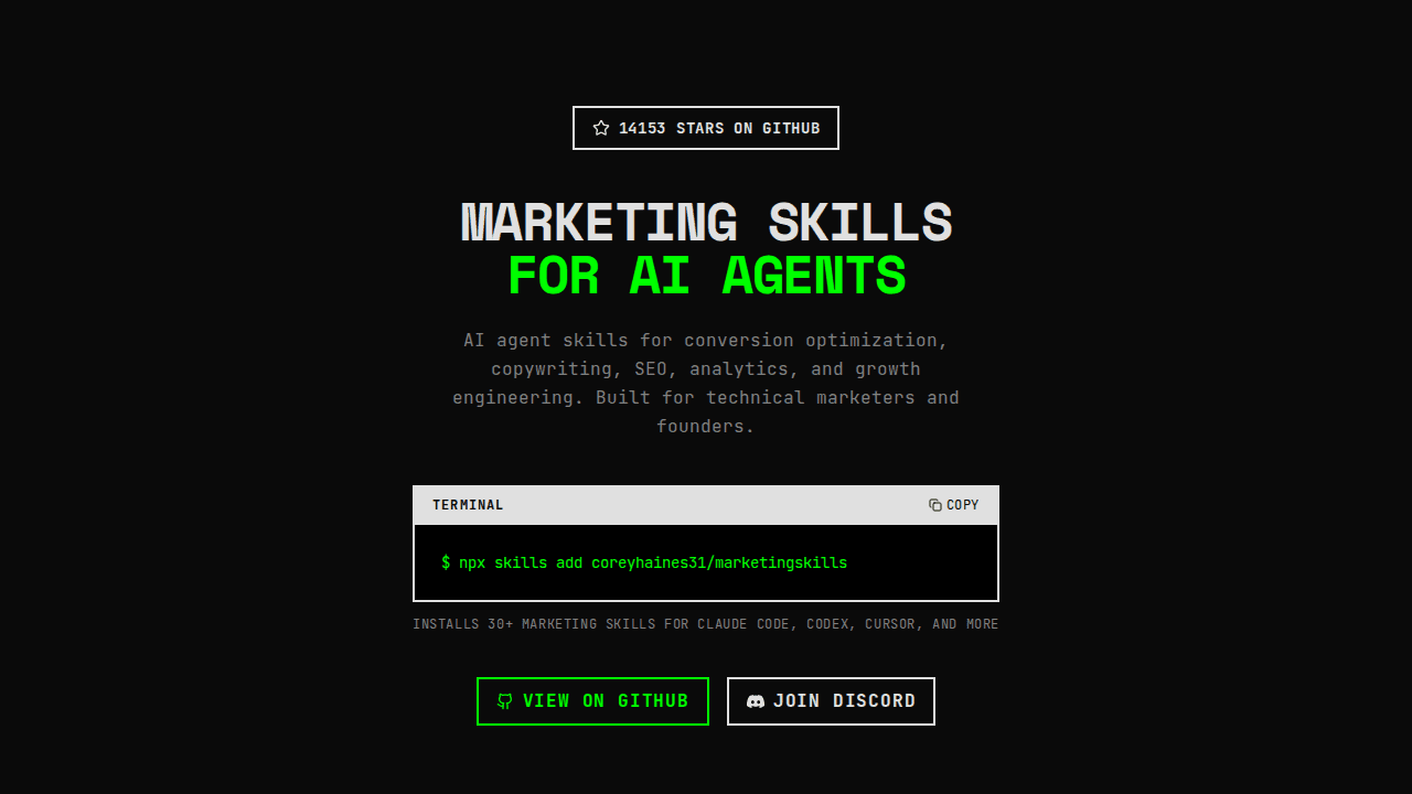 Marketing Skills for AI Agents