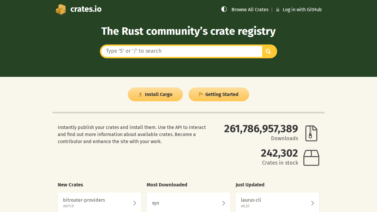 crates.io: Rust Package Registry
