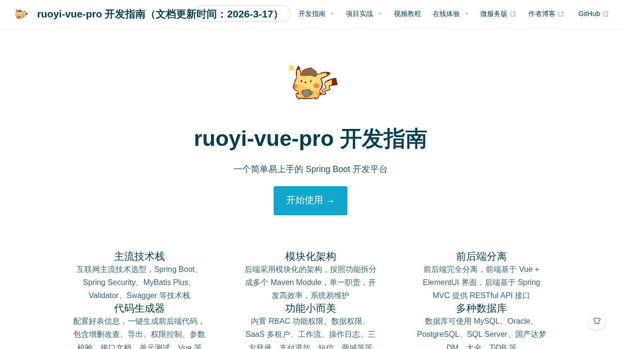 ruoyi-vue-pro 开发指南