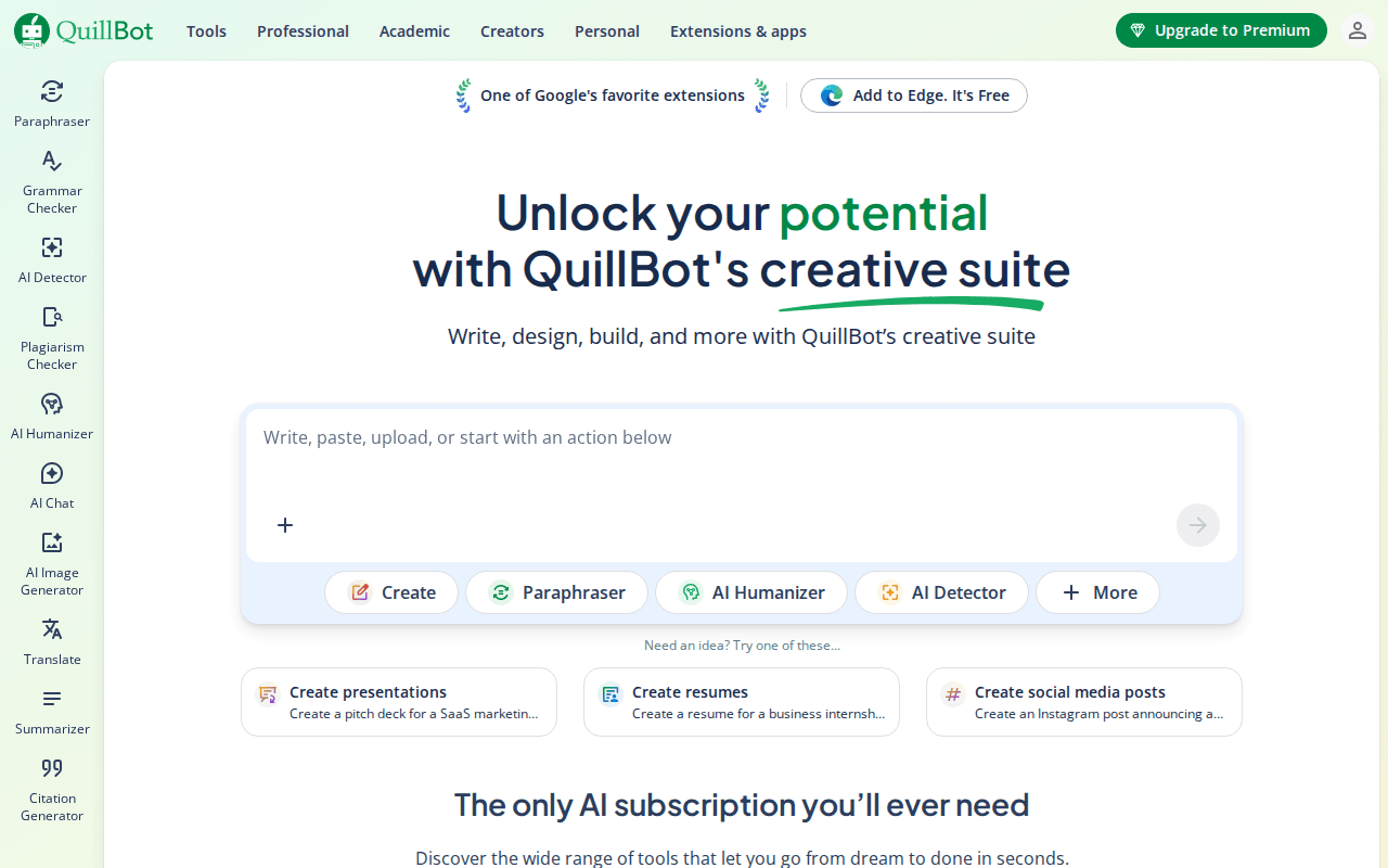 QuillBot: Your complete writing solution